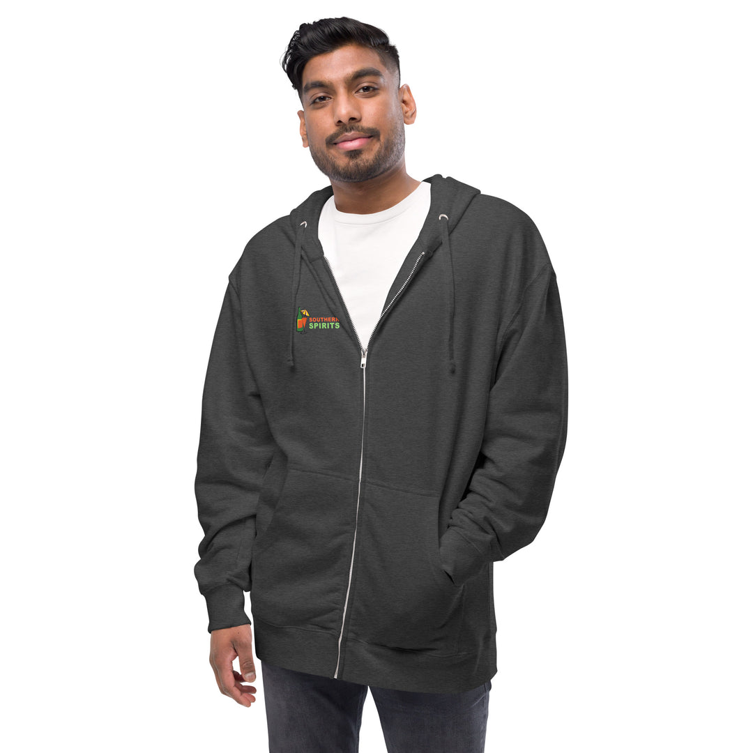 Unisex fleece zip up hoodie